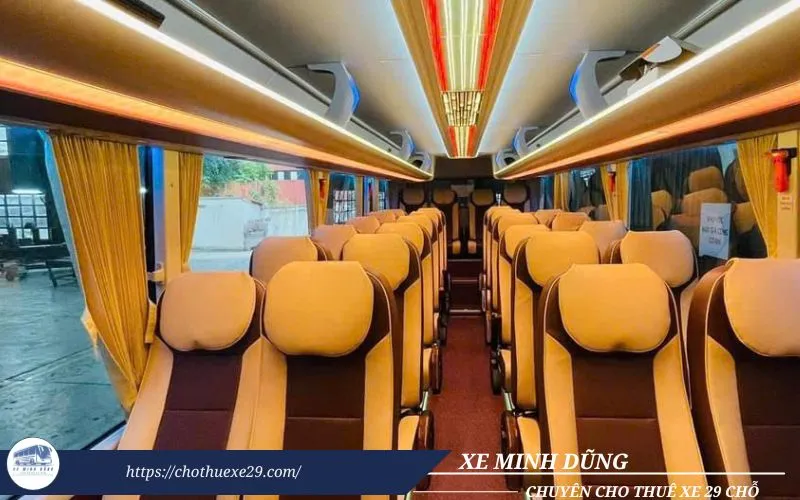 Nội thất xe 29 chỗ Thaco