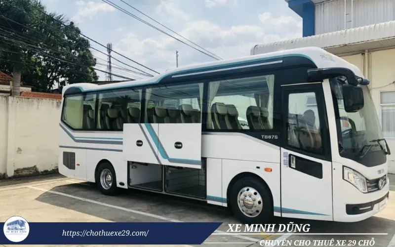Hình ảnh thực tế cốp xe 29 chỗ Thaco TB87S