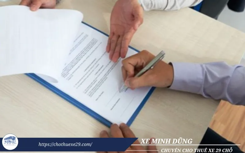 Hợp đồng thuê xe du lịch 29 chỗ